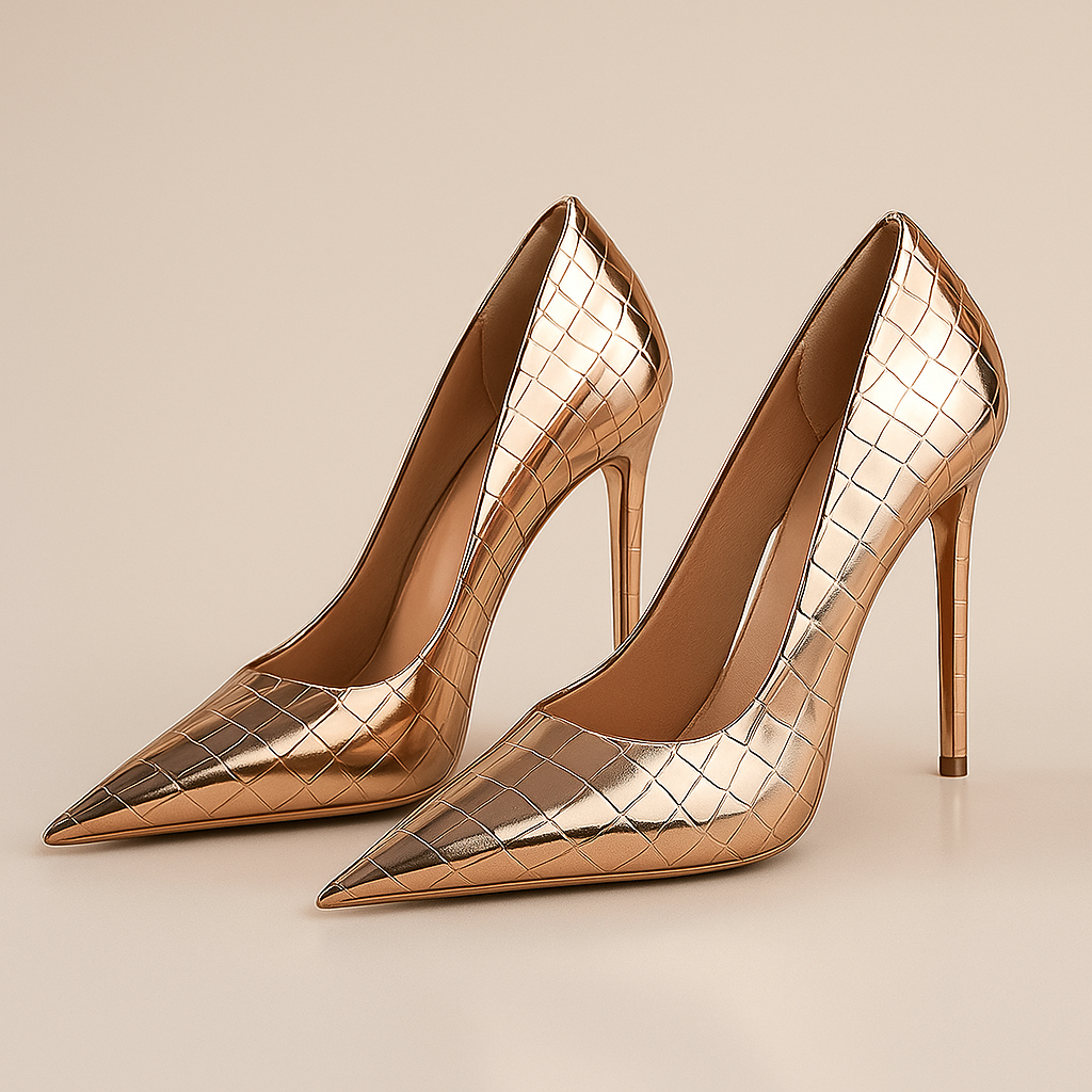 Ewa&Co™ Szpilki z krokiem krokodyla