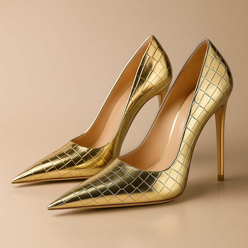 Ewa&Co™ Szpilki z krokiem krokodyla