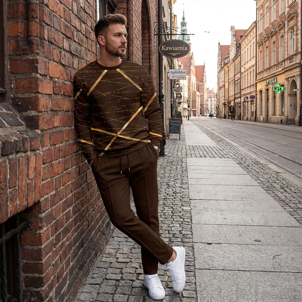 Ewa&Co™ - Elegancki Komplekt Sportowy