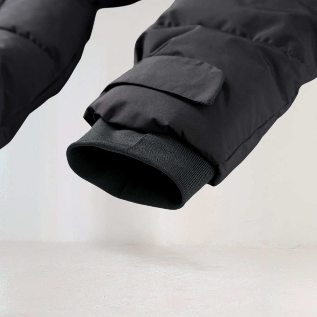 Ewa&Co™ Czarna ocieplana kurtka narciarska premium