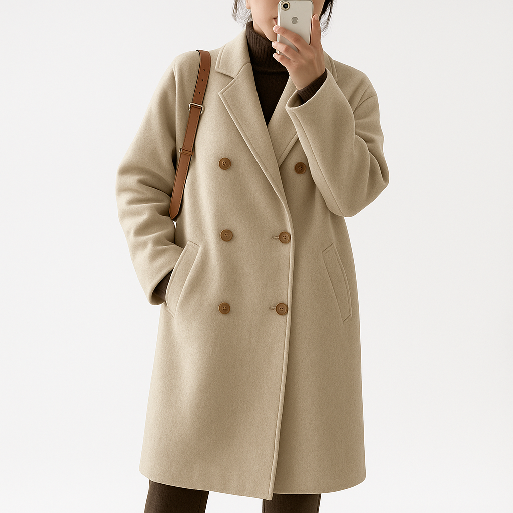 Ewa&Co™ Długi płaszcz damski