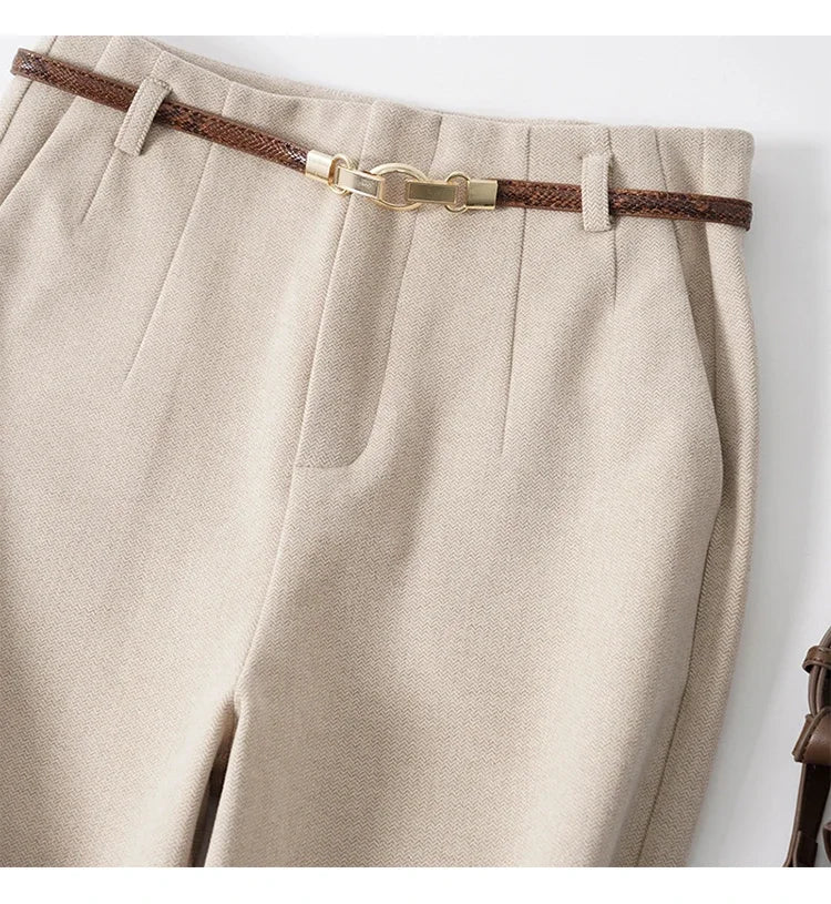 Ewa&Co™ Zwarte Wolmix Met Wijde Pijpen