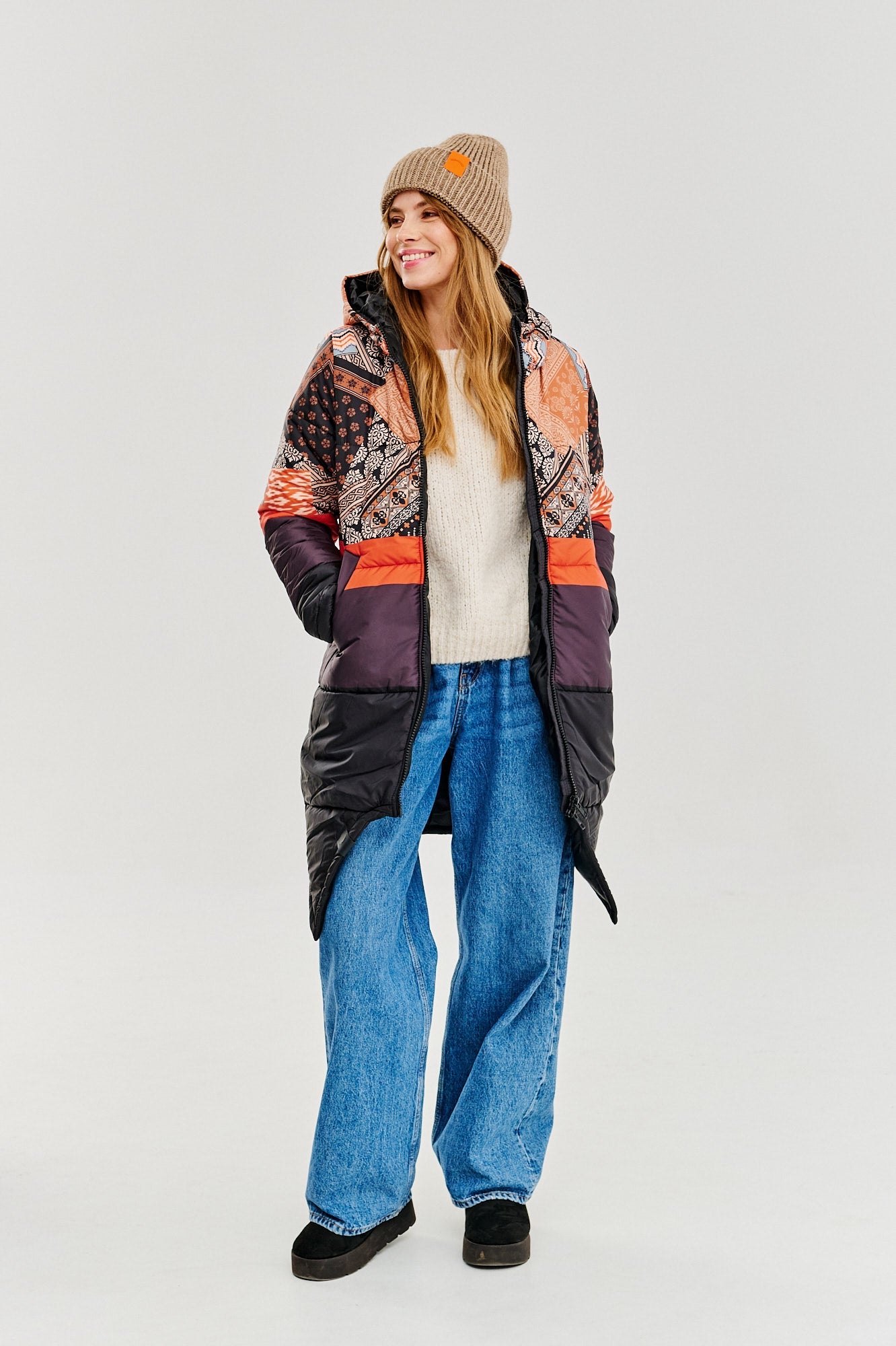 Dwustronna kurtka zimowa Iceberg By The Fireplace