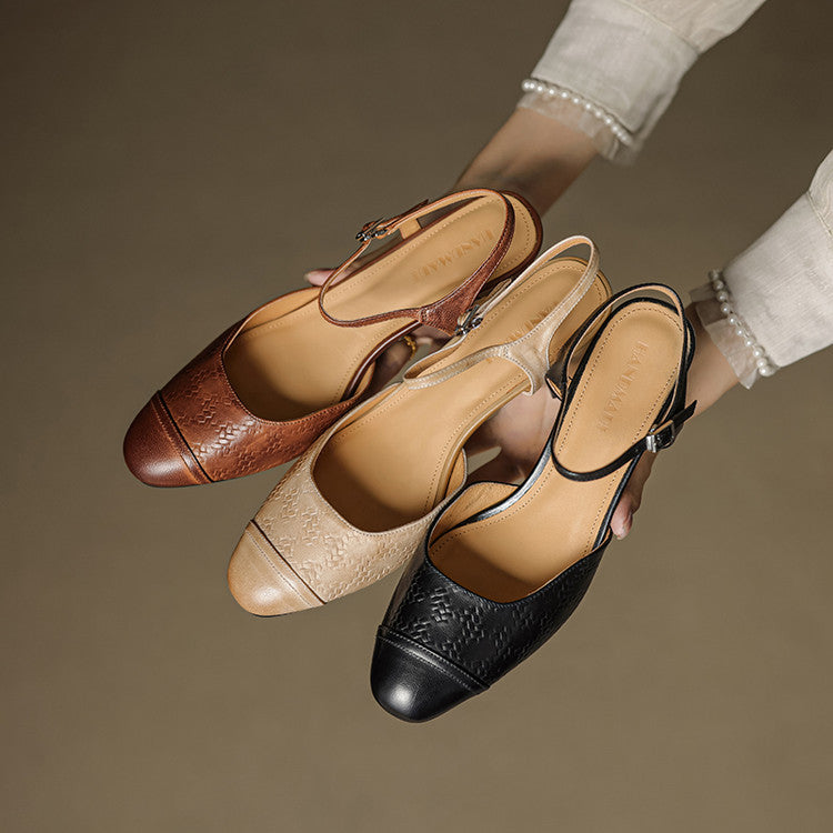 Ewa&Co™ Szykowne Szpilki z Prawdziwej Skóry Valery