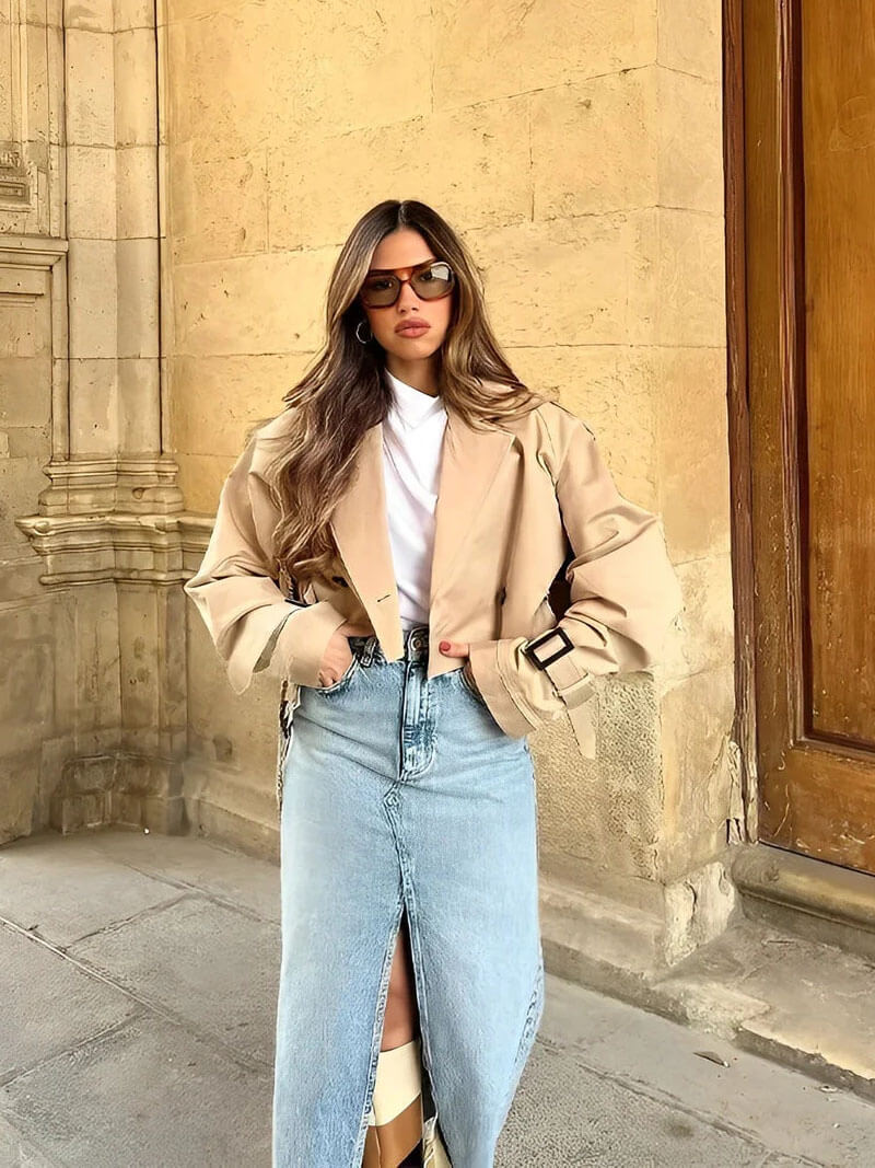 Ewa&Co™ Krótki trencz