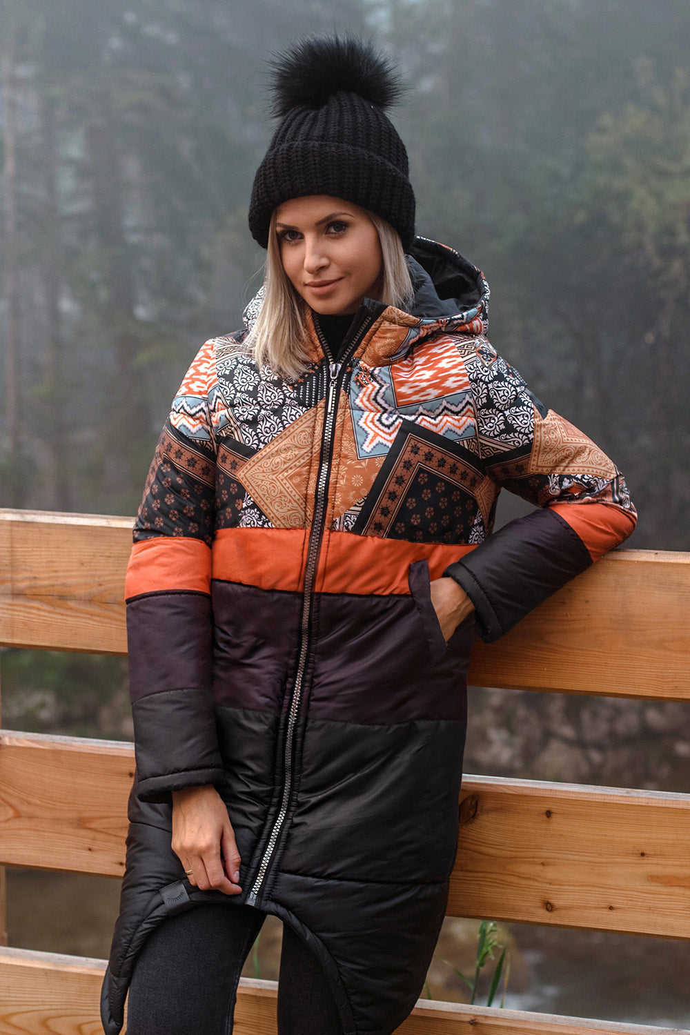 Dwustronna kurtka zimowa Iceberg By The Fireplace