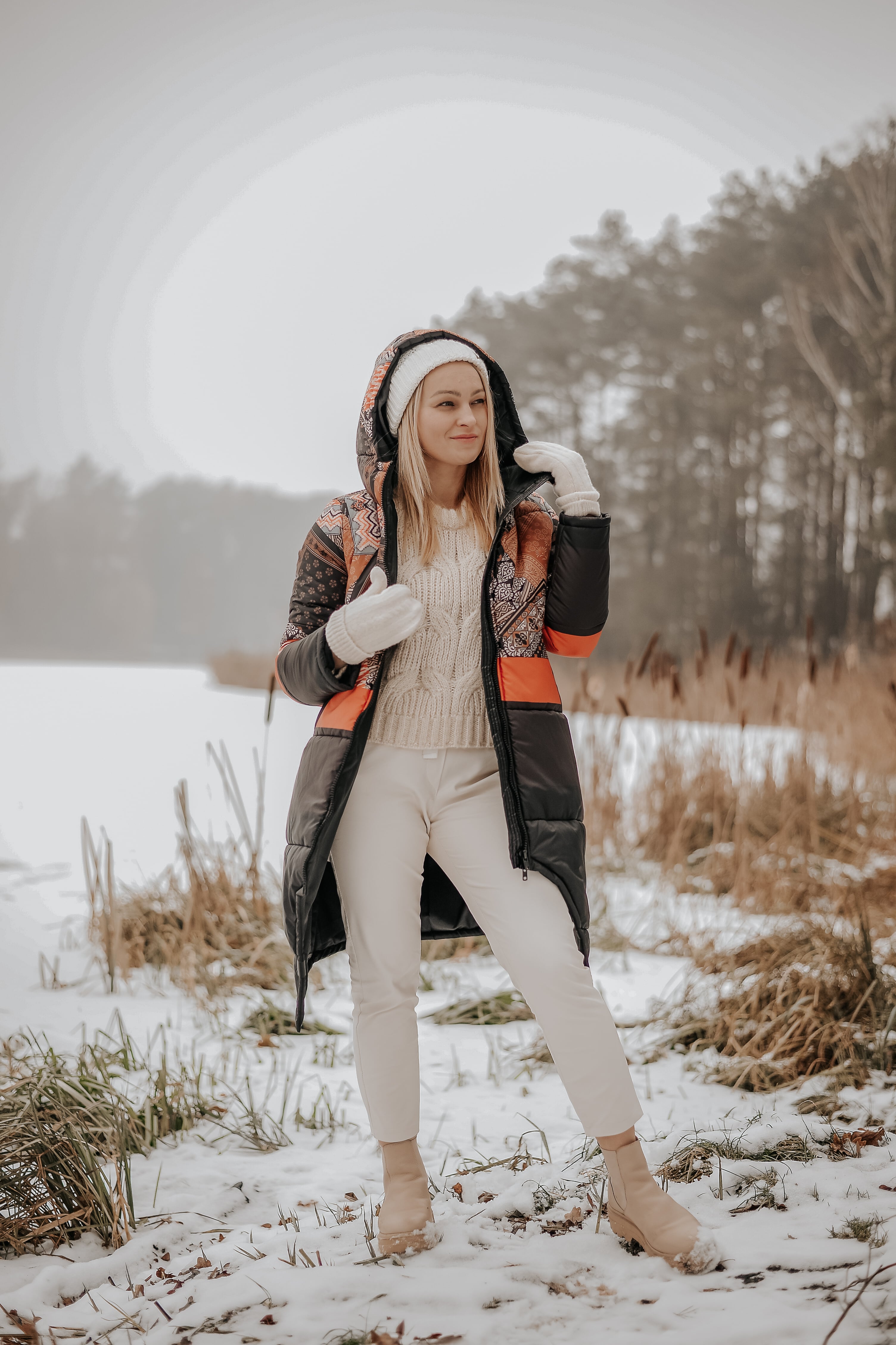 Dwustronna kurtka zimowa Iceberg By The Fireplace