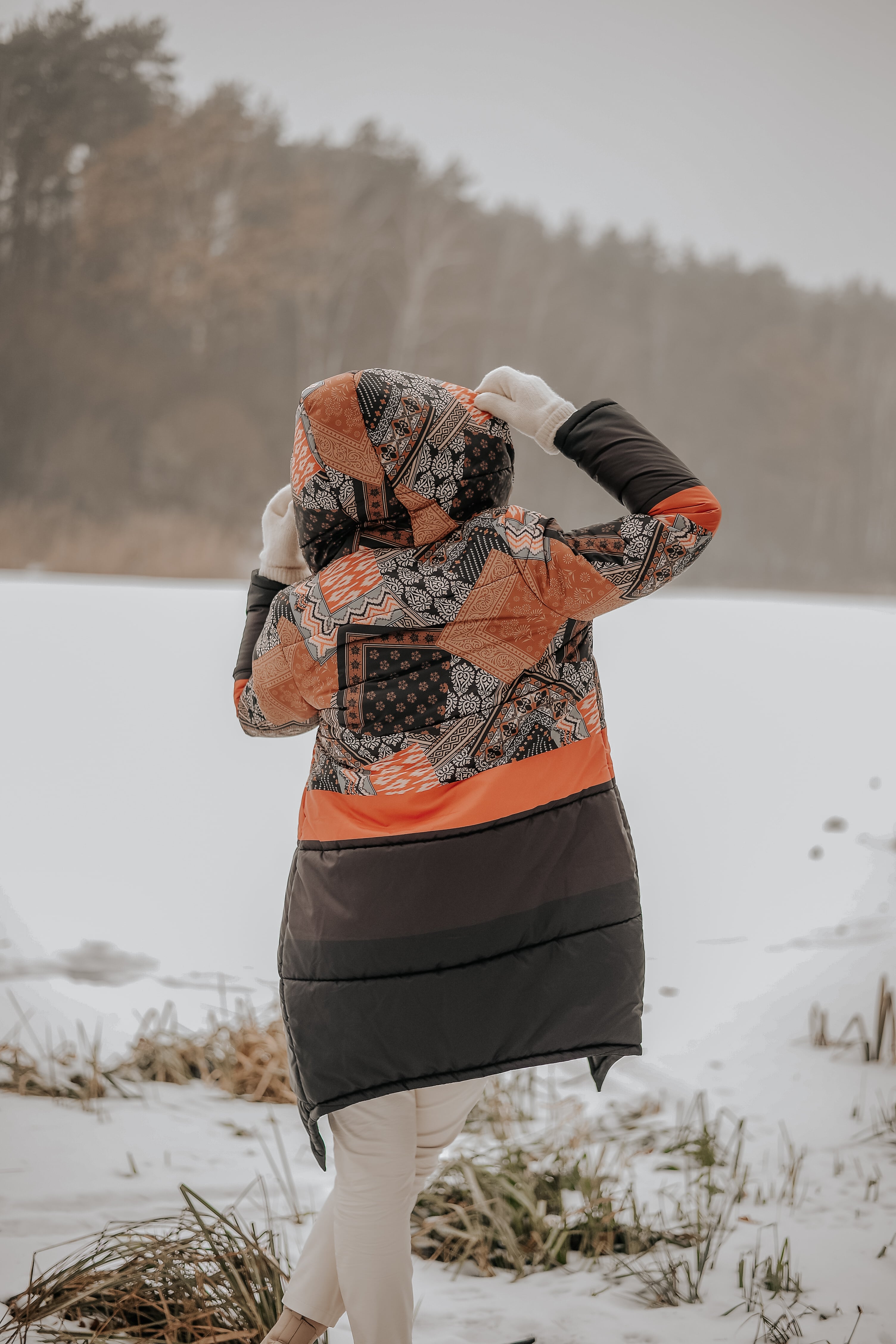 Dwustronna kurtka zimowa Iceberg By The Fireplace