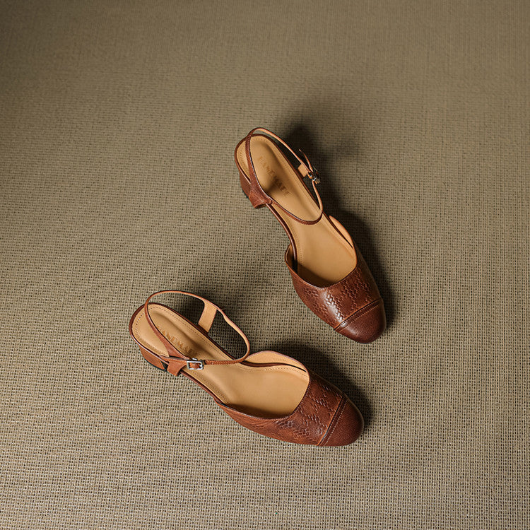 Ewa&Co™ Szykowne Szpilki z Prawdziwej Skóry Valery