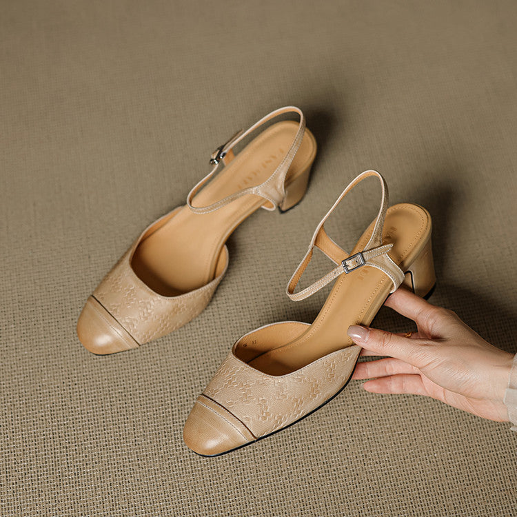 Ewa&Co™ Szykowne Szpilki z Prawdziwej Skóry Valery