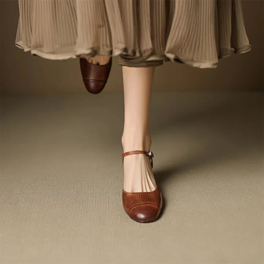 Ewa&Co™ Szykowne Szpilki z Prawdziwej Skóry Valery