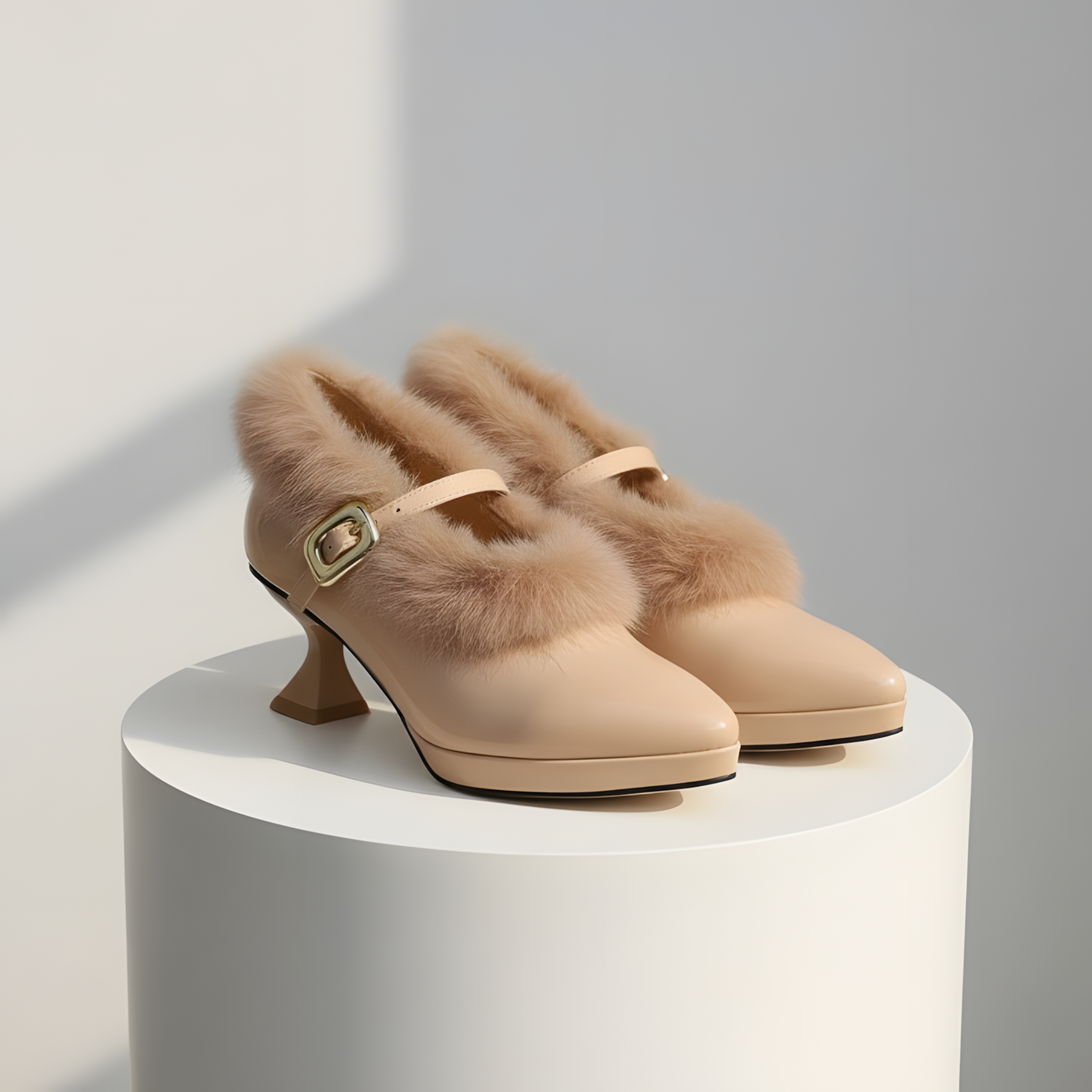 Ewa&Co™ Szpilki z miękkiej skóry Velina