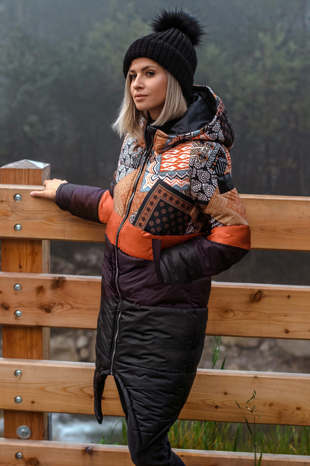 Dwustronna kurtka zimowa Iceberg By The Fireplace